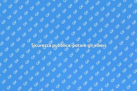 Potare alberi per sicurezza pubblica
