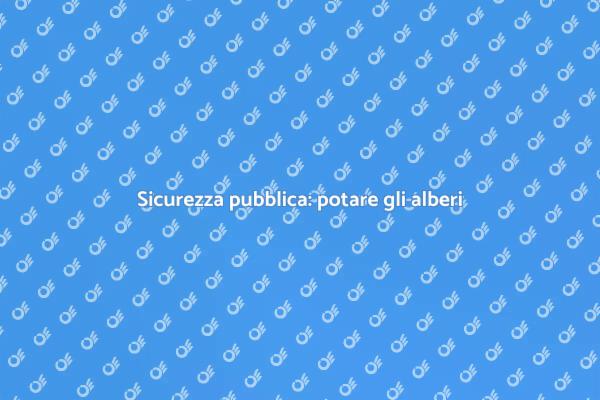 Potatura per la sicurezza pubblica