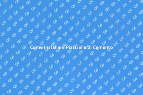 Pavimentazione in Piastrelle di Cemento