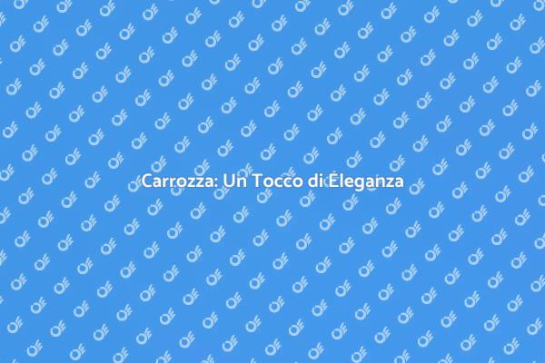 Carrozza per Eventi: Stile e Magia