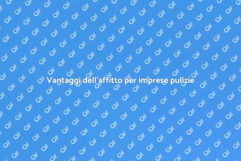 Affitto macchinari per imprese pulizie