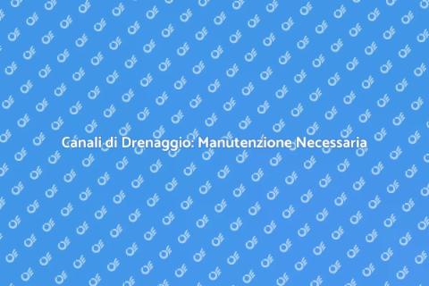 Manutenzione Canali di Drenaggio Essenziale