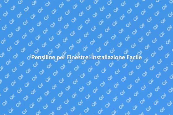 Come Installare Pensiline per Finestre