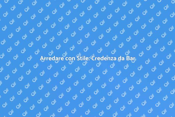 Eleganza e Praticità: Credenza da Bar