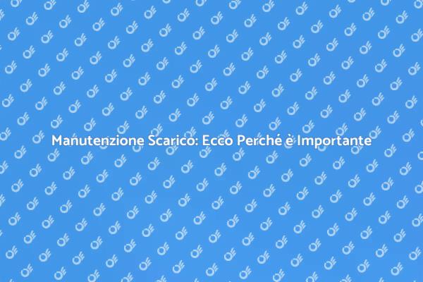 Riparazione Scarico: Fondamentale per Casa