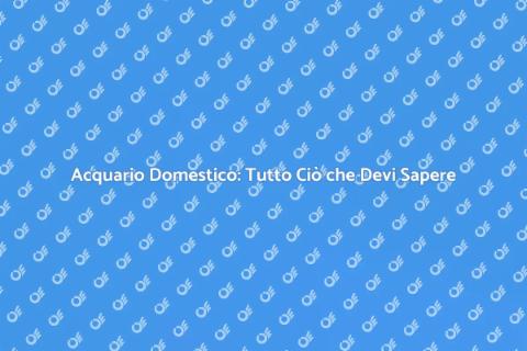 Guida all'Acquario Domestico