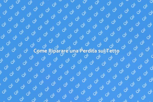 Riparazioni Efficaci per il Tuo Tetto