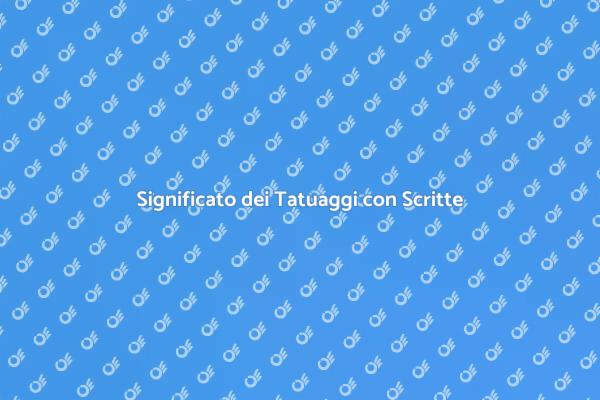 Tatuaggi con Scritte: Espressione Unica
