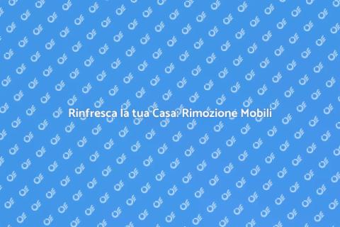 Rimozione Mobili: Guida Pratica