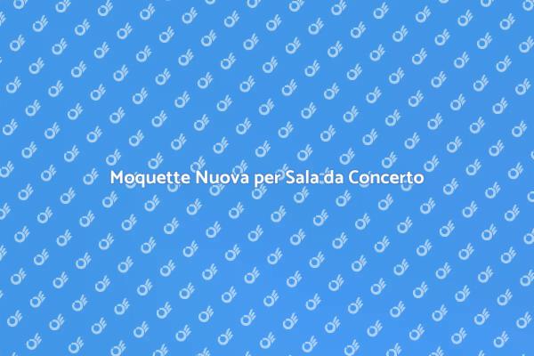 Rinnovare la Moquette in Sala Concerto