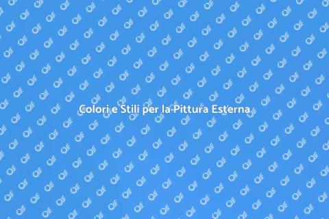 Pittura Casa Esterna: Stile e Valore