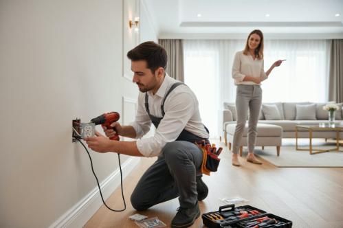 ingaggiare un elettricista per le prese