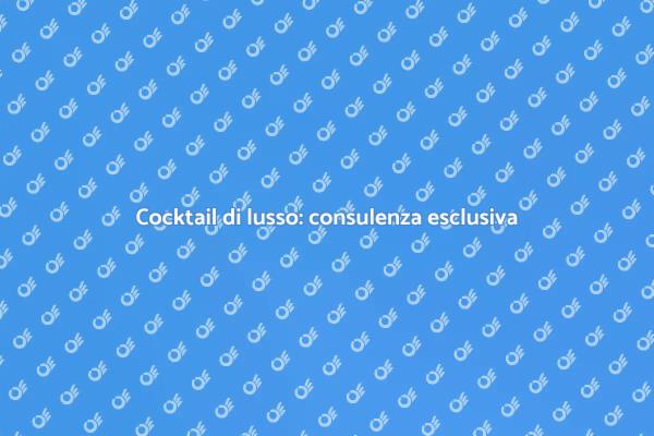 Elevare il tuo evento con cocktail di lusso