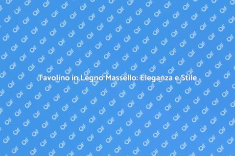 Tavolino da Salotto in Legno Massello
