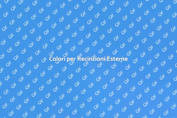 Valorizza la Tua Recinzione con Colori