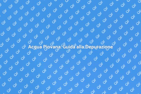 Valorizza l'Acqua Piovana in Casa