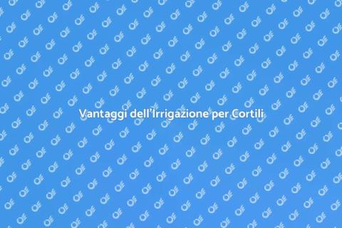 Irrigazione per Cortili: Vantaggi e Idee