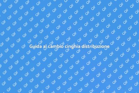 Cambiare cinghia di distribuzione