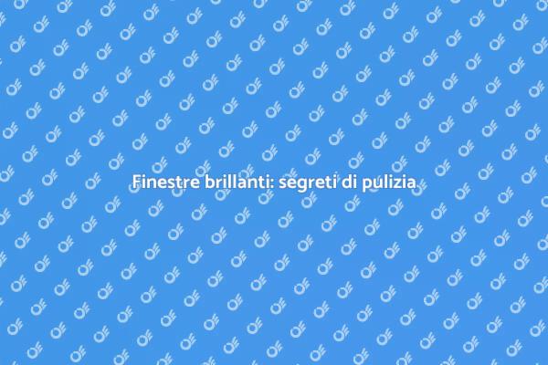 Pulizia vetri: il segreto della luminosità