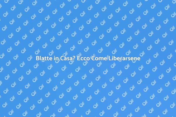 Come Liberarsi dalle Blatte Efficacemente