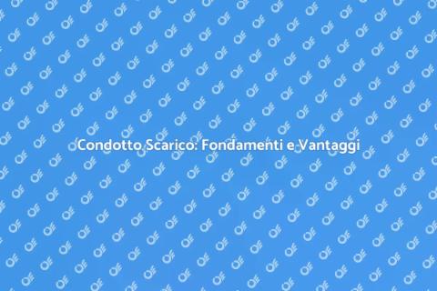 Installazione Condotto Scarico Acque Nere