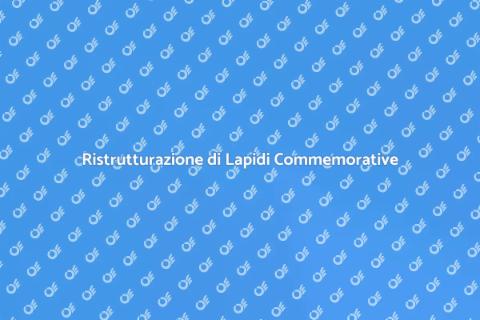 Ristrutturazione Lapide Commemorativa