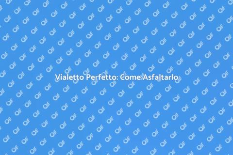 Asfaltare un Vialetto: Guida Pratica