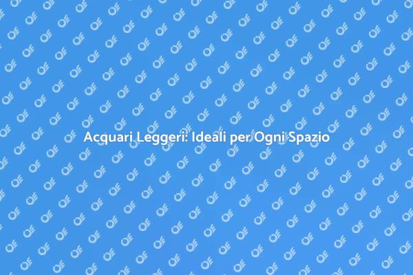 Acquari di Plastica: Scopri i Vantaggi!