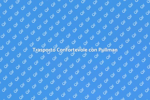Viaggia Confortevole con un Pullman