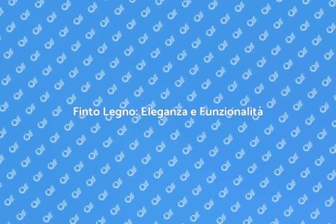 Pavimento in Finto Legno: Stile e Praticità
