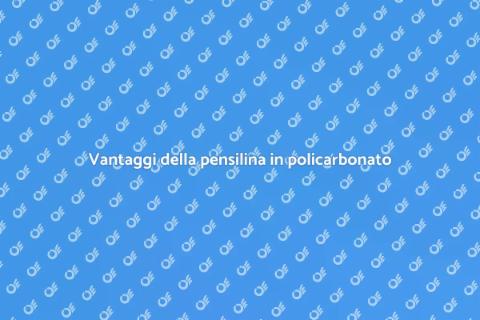 Pensilina in policarbonato trasparente