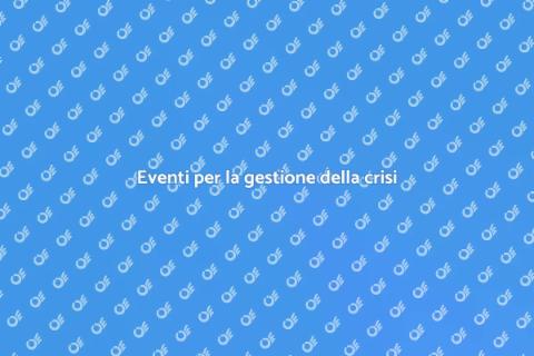 Gestione crisi: organizzazione eventi
