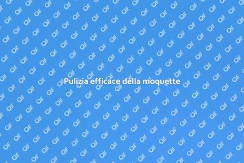 Servizi di pulizia per moquette