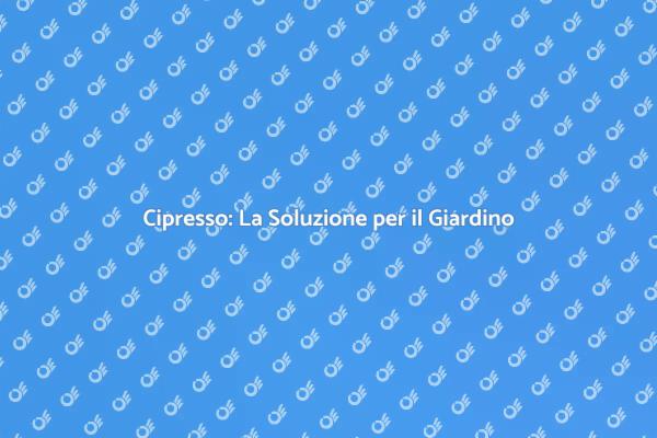 Siepe di Cipresso: Privacy e Stile