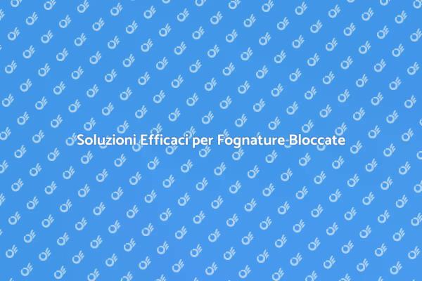 Come Risolvere il Blocco Fognario