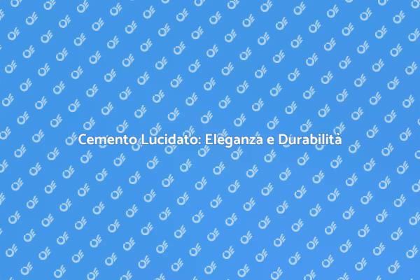 Cemento Lucidato: Scelta di Stile