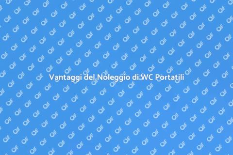 Noleggio WC Portatile: Vantaggi e Utilizzi