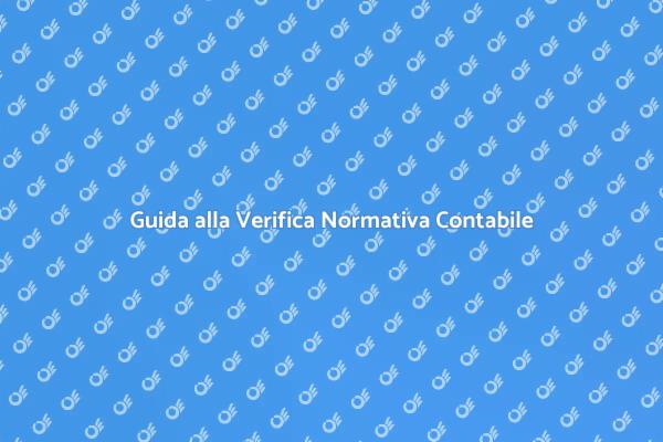 Normativa Contabile: Verifica Essenziale
