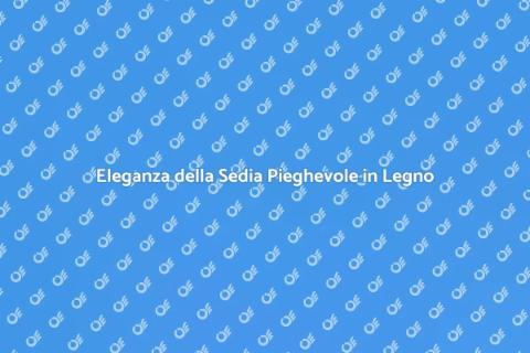 Sedia Pieghevole in Legno per Bar