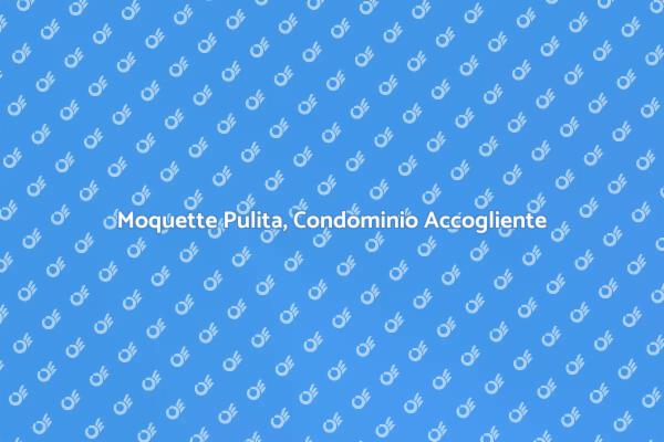 Igiene e Comfort: Moquette Pulita