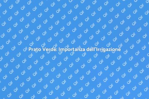 Irrigazione Prato: Segreti per Verde