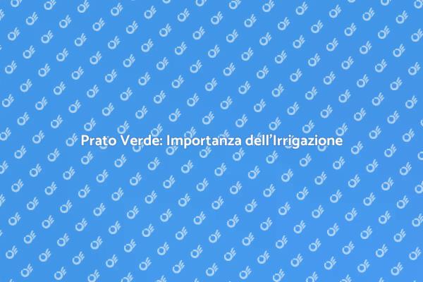 Irrigazione: Il Segreto di un Prato Sano