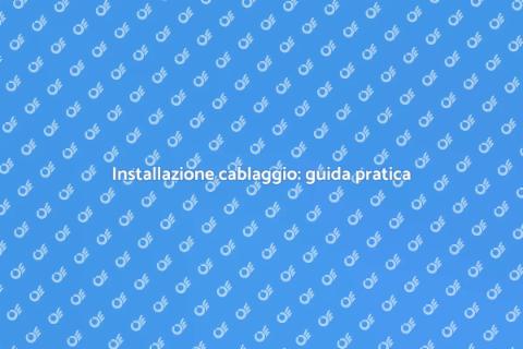 Cablaggio per impianti di illuminazione