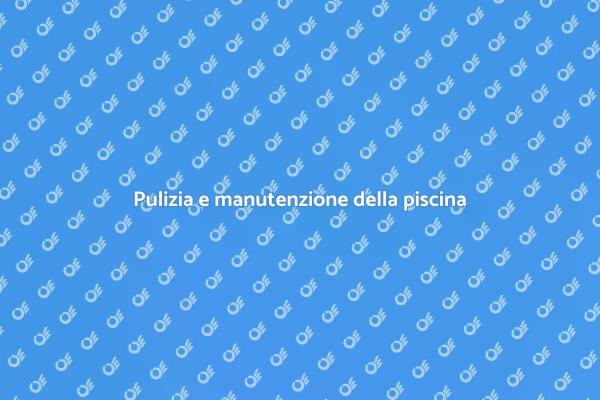 Manutenzione perfetta per la tua piscina