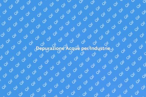 Depuratore per Uso Industriale