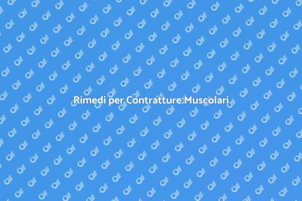 Allevia le Contratture Muscolari