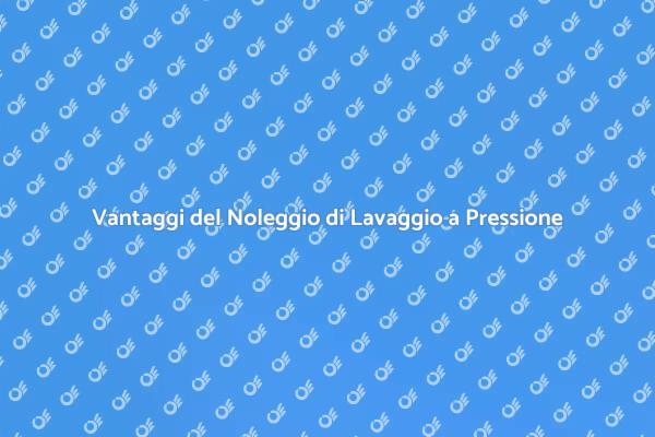 Noleggio Macchina per Lavaggio Efficace
