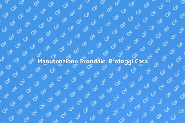 Proteggi la Tua Casa con Grondaie Sicure