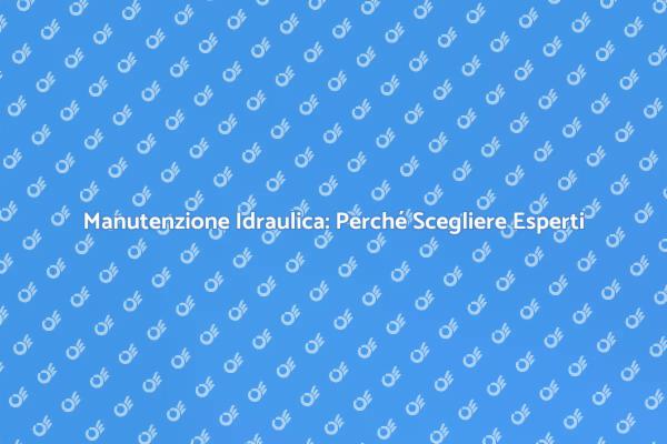 Servizio Idraulico: Sicurezza e Comfort