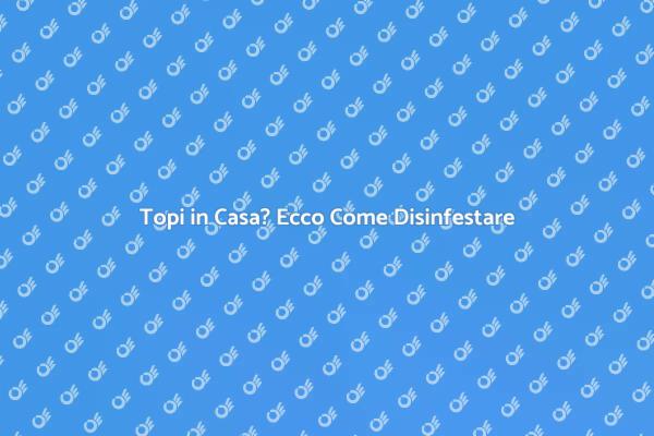 Guida alla Disinfestazione dei Topi